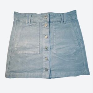 American Eagle Blue Corduroy Skirt, Size 2